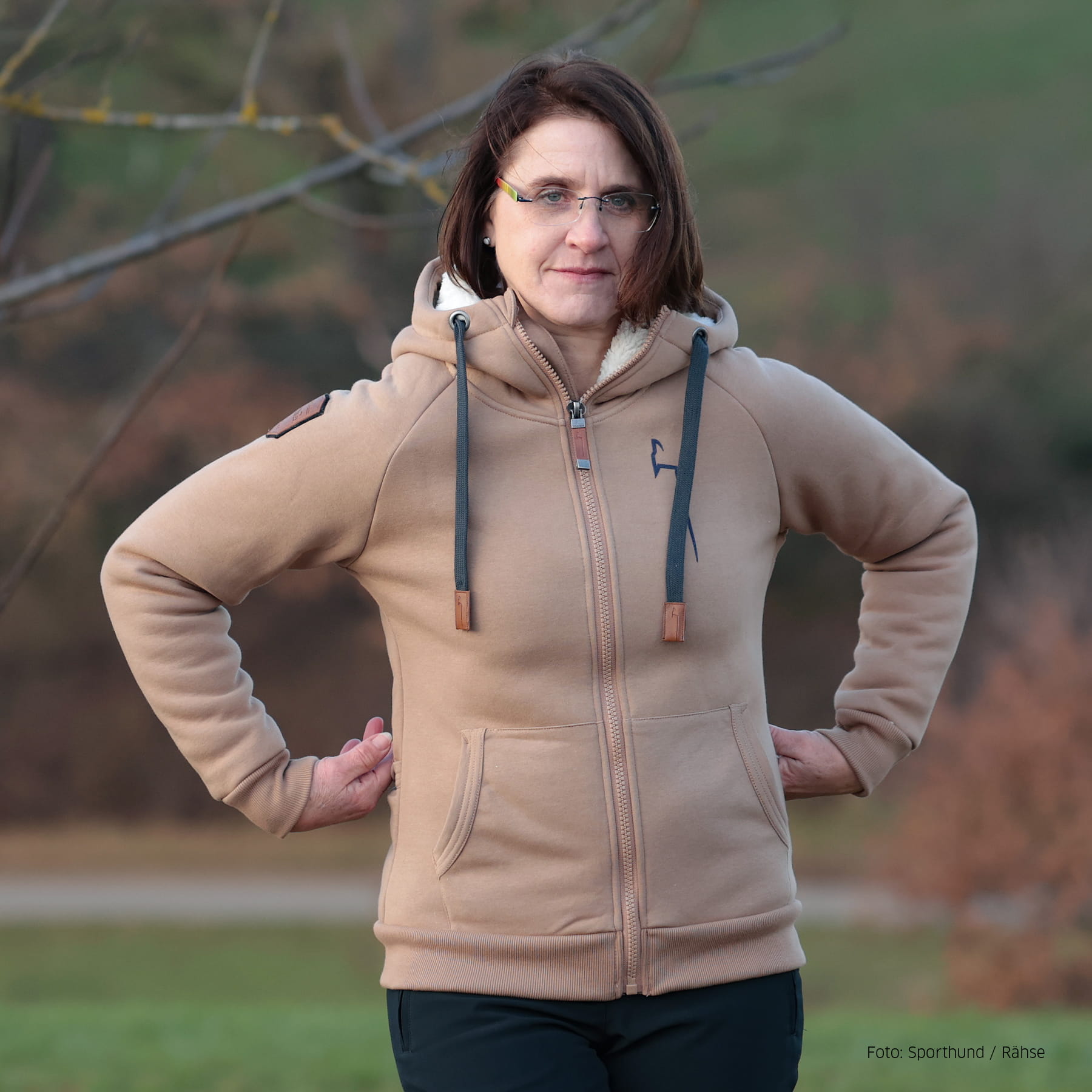 DOGGER Winterhoodie Damen camel 34
